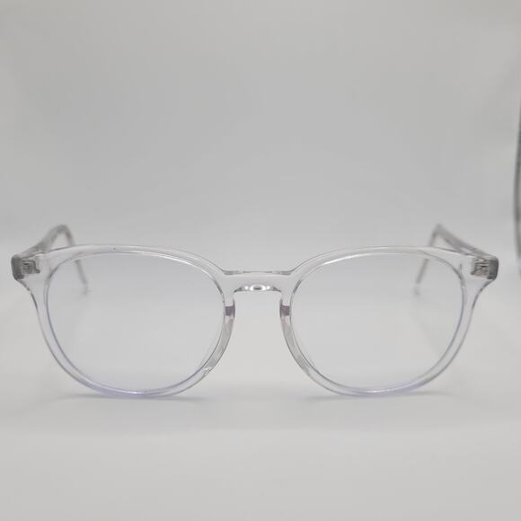 Warby Parker Eyeglasses Carlton Crystal Clear Rectangular Optical Frame Unisex - Picture 2 of 8
